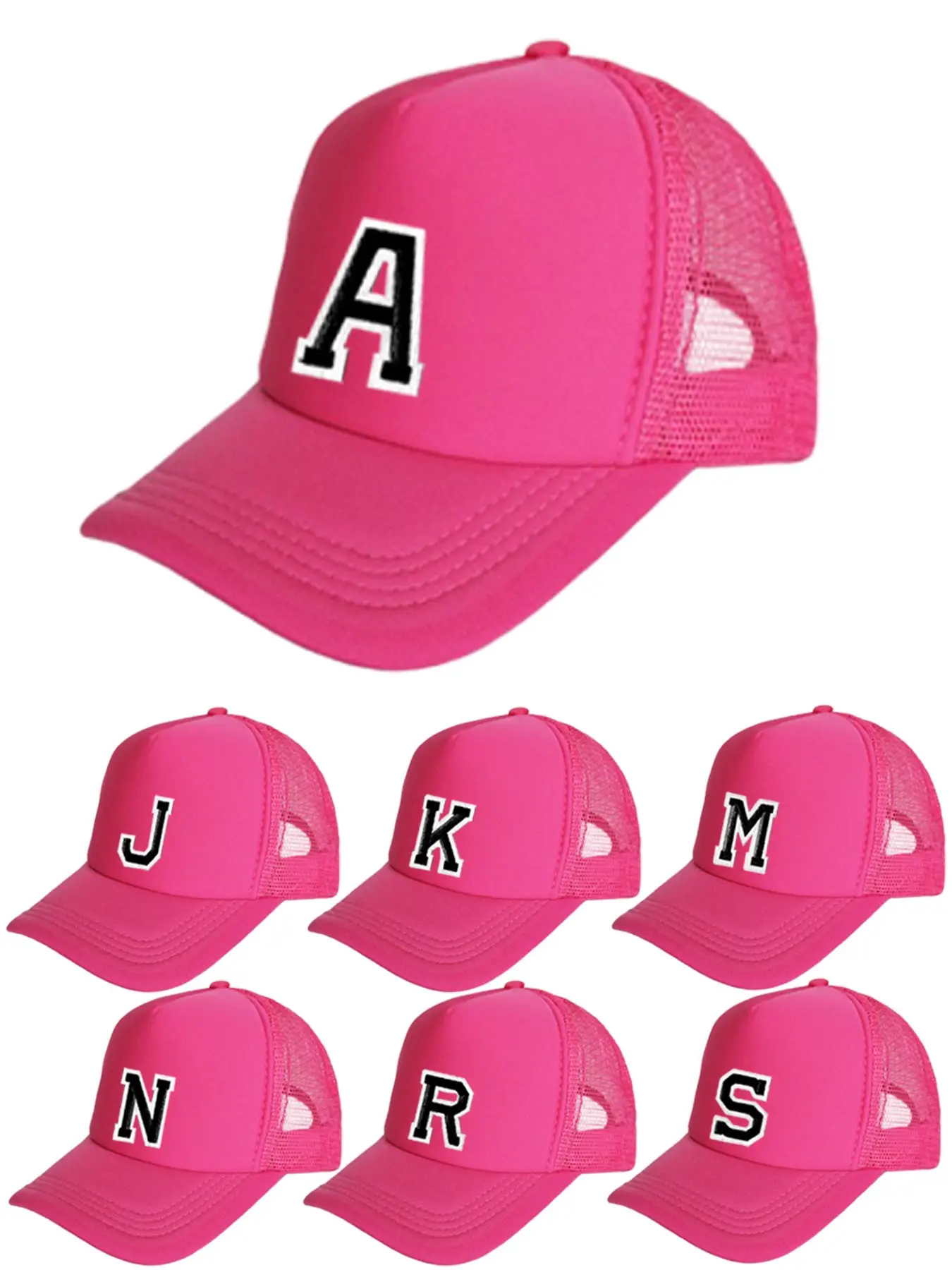 1PC Women's Classic 26 Letter Custom Baseball Cap, Adjustable Breathable Sun Protection Hat for Hiking Cycling Beach, Ideal Valentine's Gift, Trucker Cap, Mesh Cap, Sports Outdoor Hats, Sunscreen Leisure Hat, Summer Sports Cap