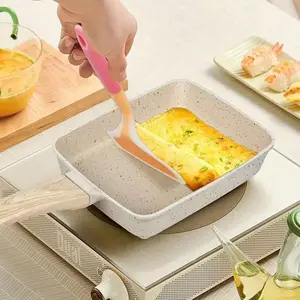 Okja Frying Pan, Non-Stick Coating Rectangular Baking Pan, Durable Cookware for Cooking & Baking, Perfect for Home Kitchen Use