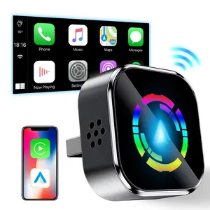 2-in-1 Wireless CarPlay Adapter for iPhone/Android, 2.4/5.8GHz Dual-Band WiFi Fast Transmission, No Delay, Wired to Wireless, Hands-Free Call Wireless Adapter Electronic Charger Carplay Dongle Carplay Converter