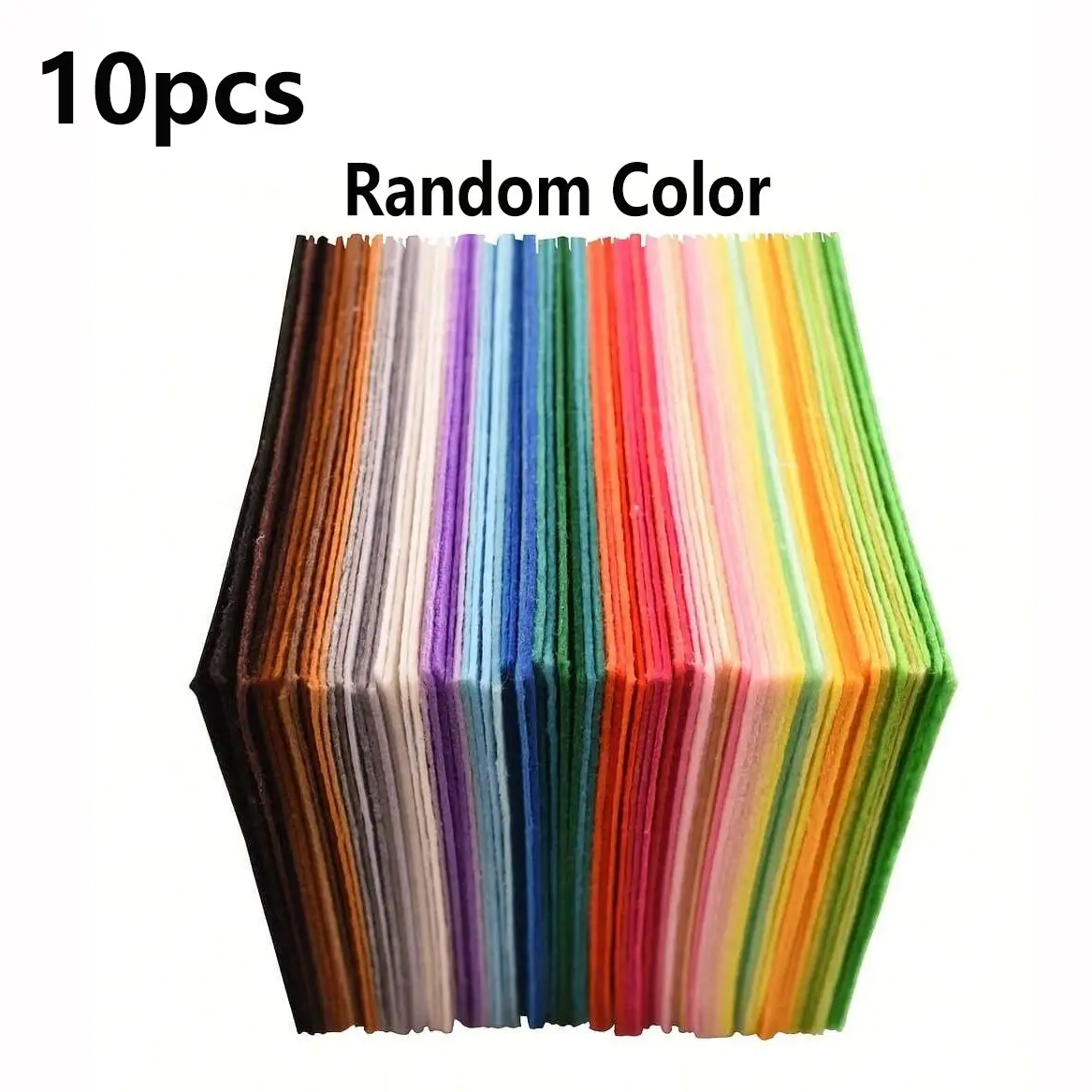 10pcs Colorful Non-Woven Fabric Sheets, DIY Sewing Craft Supplies, Hardfelt Material, 1mm Thick, Ideal for Christmas Decorations, Easter Gifts