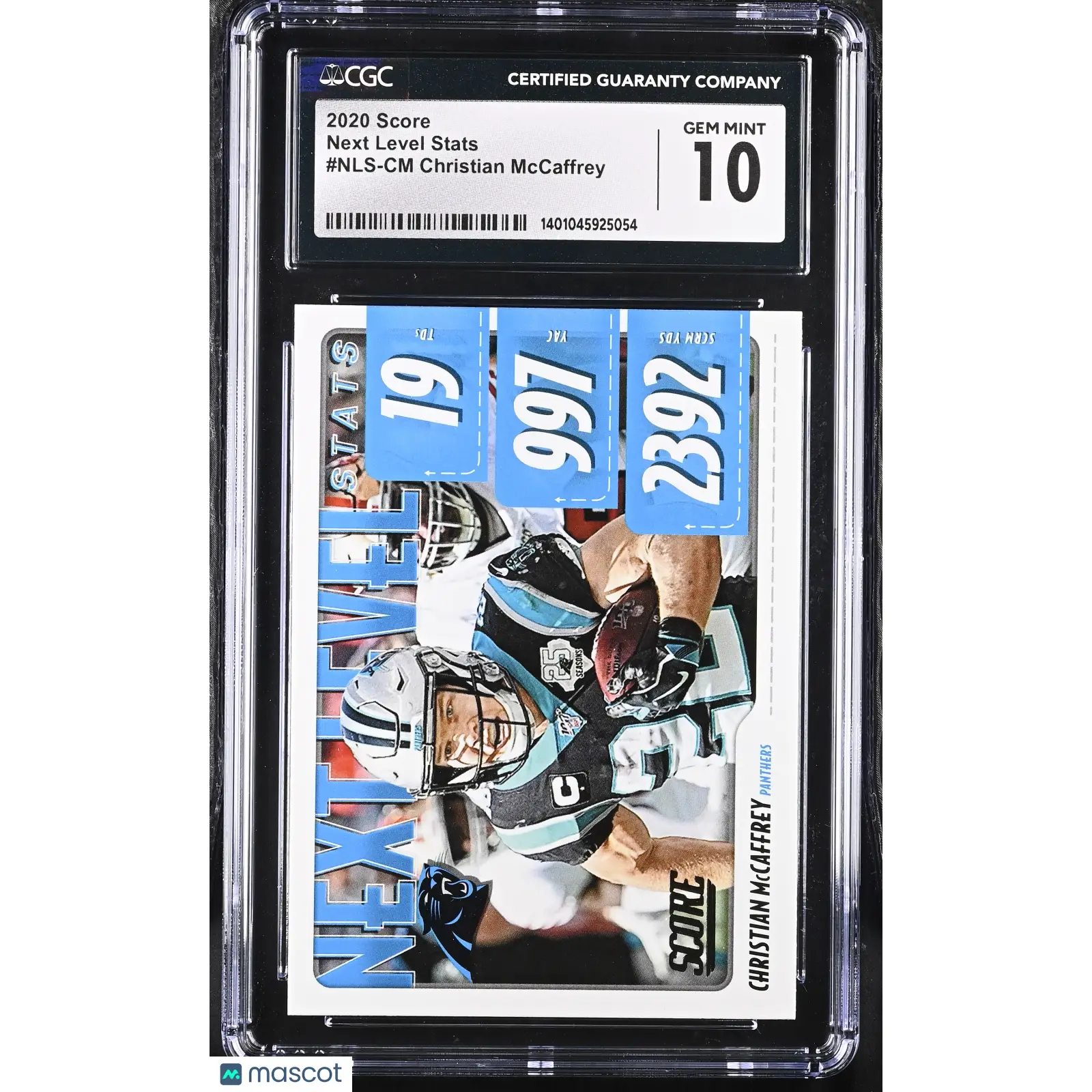 Christian McCaffrey CGC 2020 Score #NLS CM Next Level Stats Football 10