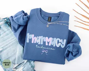 Pharmacy Technician T-Shirt / Sweatshirt & Hoodie, Preppy Pharmacist Crewneck, PharmD Graduation Gift, Pharmacy Tech Student Sweater, Pharmacy Week Gift