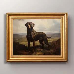 Unframed, Room Decor, Antique, Fine Art, Brown Lab Print, Brown Labrador Art, Pet Memorial Gift, Vintage Chocolate Labrador Portrait Print, Chocolate Lab Printing