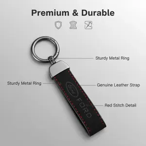 Fashionable Car Keychain Accessory, Durable Key Ring Design, Fits All Ford Models, Ideal for Daily Use and Gifting