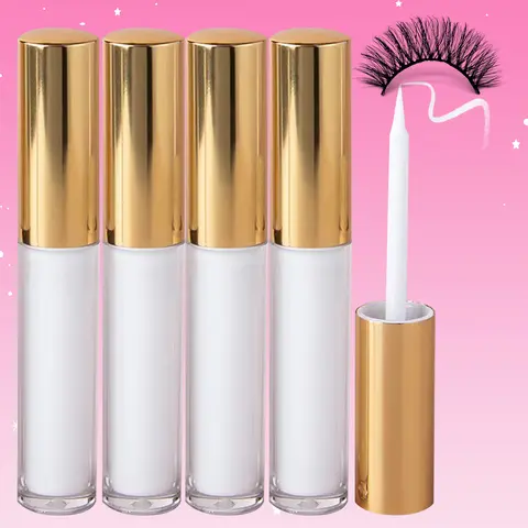 Waterproof Long Lasting Eyelash Glue, Eyelash Bond Glue, 4 Counts/set Quick Dry Eyelash Extension Glue, White False Lash Adhesive, False Eyelash Adhesives, Professional Eye Makeup Tool for Women, Cosmeitc, Diy Eyelash Extensions, Diy False Eyelashes