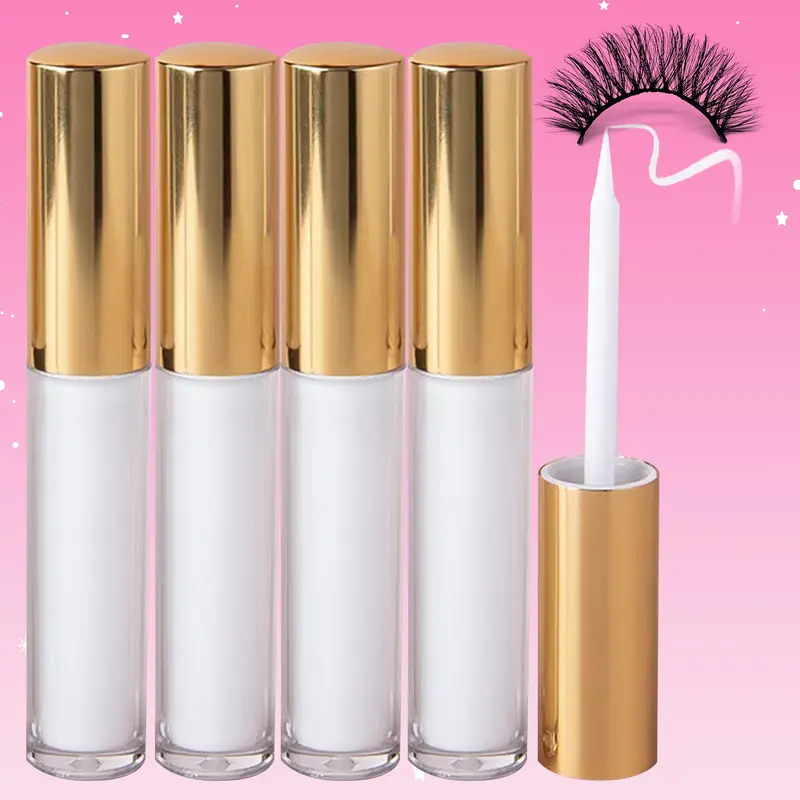 Waterproof Long Lasting Eyelash Glue, Eyelash Bond Glue, 4 Counts/set Quick Dry Eyelash Extension Glue, White False Lash Adhesive, False Eyelash Adhesives, Professional Eye Makeup Tool for Women, Cosmeitc, Diy Eyelash Extensions, Diy False Eyelashes