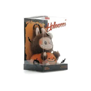 Pop Mart Labubu Happy Halloween Party Series-Sitting Pumpkin Vinyl Plush Pendant, from StockX