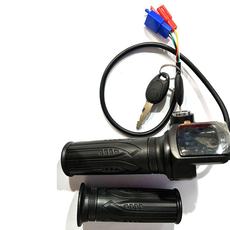 Electric Bike Throttle 36V48V Accelerator for E-bike/Electric Scooter Accessory Throttle Handlebar with LED Display