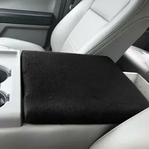 CROSSDESIGN 1Pcs Center Console Lid Cover Protector Black Fit For Ford 14-21 F150 F250 Truck