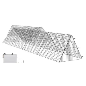fathersdaygift  VEVOR Chicken Tunnels, 287x 78.7x 24.2 inch(LxWxH) Chicken Tunnels for Yard, Portable Chicken Tunnels for Outside with Corner Frames, 2 Sets, Suitable for Chickens, Ducks, Rabbits