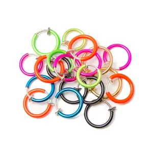 Retractable Clip On Fake Non Piercing Hoop Ring Hinge Kit - 20 Pieces