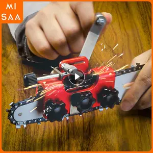 Portable Chainsaw Sharpener Sharpening Jig Sharpening Chain Chainsaw With Grinder Stone Chain Saw Drill Sharpen Tool Accessories