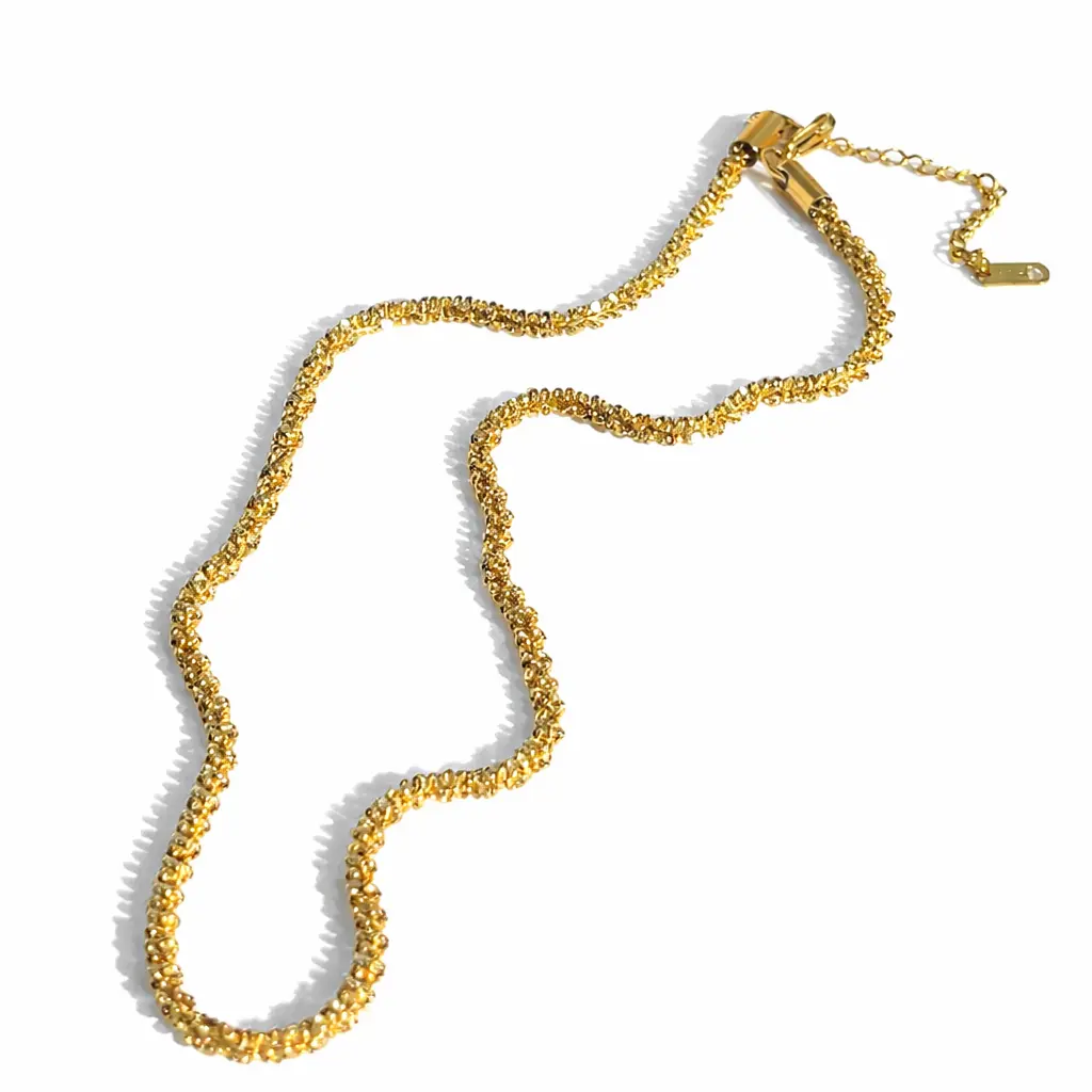 Sleek Shine Necklace - 18K Gold Plated-  Stainless Steel