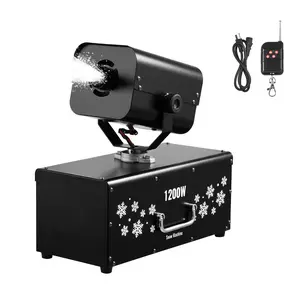 【FathersDayGift】VEVOR Snow Machine, 1200W 90° Shaking Head Snow Maker with Wireless Remote Control, High Output Snowmaking Machine Coverage up to 12 ㎡ for Christmas Wedding Parties Stage Snowflake Effect