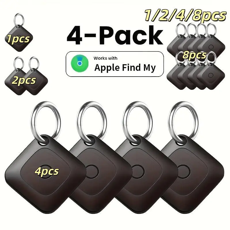 WeTag-1/2/4/8pcs, Smart Outdoor Tracker, 1.43 Inches, Wireless Low Power Function, Mini GPStracker, High Decibel Alarm, Application Control, Smart Positioning, Suitable for Cars, Wallets, Luggage Bags, Keys, Item Finder, Ideal Gift for Travelers