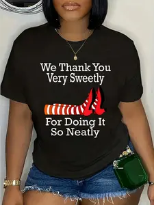 100% Cotton Unisex Wizard of Oz - We Thank You Very Sweetly Round Neck Short Sleeve T-Shirt Women's Men Graphic Tee