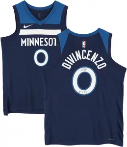 Donte DiVincenzo Minnesota Timberwolves Autographed Nike Navy Icon Swingman Jersey with "Big Ragu" Inscription - Fanatics Authentic Certified