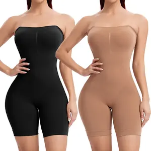 Women Tummy Control Bodysuit Seamless Mid Thigh Compression Full Body Shaper with Adjustable Straps Invisible Design for Under Dresses, Everyday Shaping
