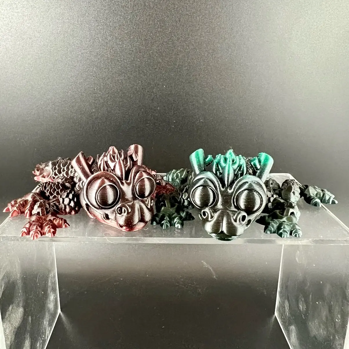 3D Printed Articulated Baby Chinese Dragon Fidget Figurine Decor