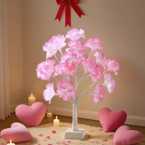 Cherry blossom tree lamp, night light, bedroom bedside ambiance lamp, romantic decorative light for the room, creative holiday gift, home decoration, Valentine's Day arrangement, indoor and outdoor decoration, table centerpiece, holiday decoration