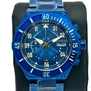 Invicta Men's 50mm AVIATOR AIRLIFT Chronograph Blue Dial Stainless Steel Watch