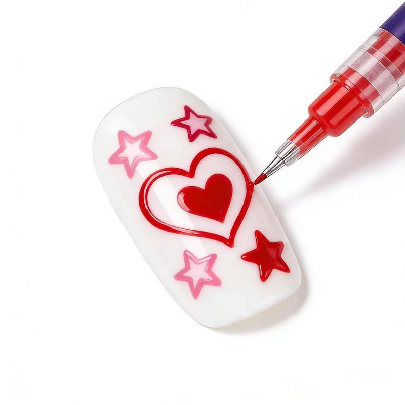 12-Color Nail Art Marker Set – Quick-Drying Acrylic Pens for DIY Manicures & Easy 3D Designs, Ideal for Beginners