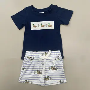 Boy Mallard Shorts Set Camo Summer Outfit Boy Summer Clothing Set