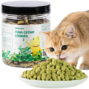 Cat Grass Treats for Indoor Cats Hairball Control Natural Salmon Kitten Treats Healthy Cat Snacks Training Biscuits Catnip for Cats Dental Care
