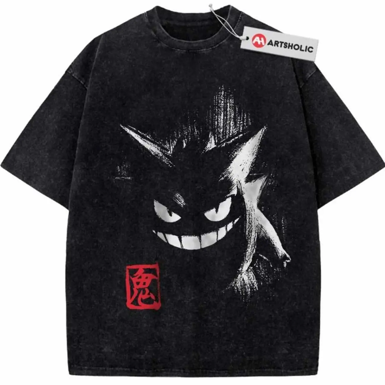 Vintage Gengar Gastly Haunter Poke Anime Shirt, Retro Ghost Trio Evolution Graphic T-Shirt