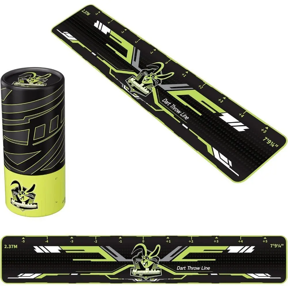 Textured PVC Dart Mat - Non-Slip Protective Floor Guard to Prevent Scratches & Dents, Includes Cylinder Storage Case, 2 Ft X 3 Ft, Dart Throw Line Marker, Easy Maintenance, Prevents Slips, Stable Footing, 2X3 Ft, Floor Protection