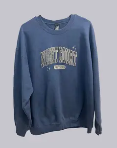 Night Court Embroidered Appliqué Sweatershirt Unisex Booktok City of Velaris Inspired Casual Fashion Hoodie Sweatshirts Trendy Tops