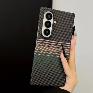 Suitable for Samsung Z Fold 7, Kevlar pattern phone case, carbon fiber pattern, thin and light, shockproof protective cover, magnetic heat dissipation, magnetic frosted hard shell protective cover, Cellphone