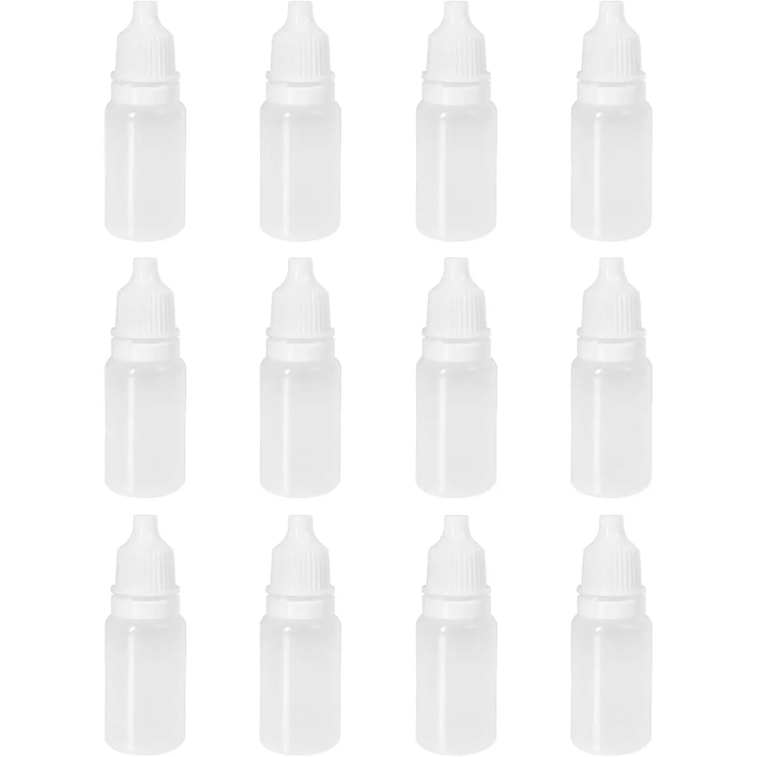 12pcs 10ml Plastic Squeezable Empty Eye Dropper Bottles with Caps for Eye Liquid (Home & Festive Party Supplies, Party Bag Gifts)