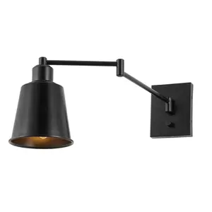JONATHAN Y Cary 5.75" Iron Contemporary Swing Arm LED Wall Sconce