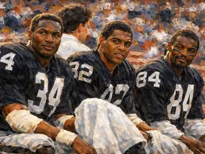 Oakland Raiders Bo Jackson 13x19 Oil Painting Print