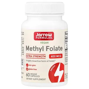 Jarrow Formulas Vegan Methyl Folate, 400 mcg, 60 Veggie Capsules