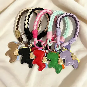 1pc Handmade Braided Phone Lanyard - Equipped with a Zodiac Horse Charm Keychain, with a Detachable Key Ring. Universal Clip-On Phone Strap, Suitable for Phone Cases, Bags, Cameras, USB Drives
