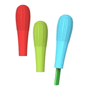 Durable Silicone Chewing Pencil Cap, High Hardness Oral Sensory Chew Stick, Anti-Bite Grinding Head, for Autism, Adhd, 3 Pieces