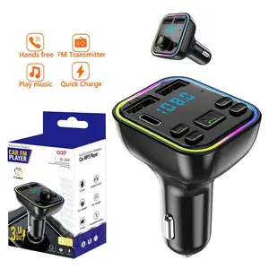 Car MP3 Player Bluetooth 5.3 FM Transmitter with 2 USB-C Fast Charger Supports USB Disk Lossless Audio Sync Car Essentials,car essentials,car stuff