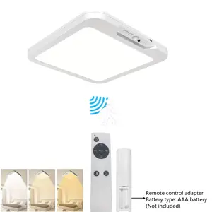 Smart Sensor Ceiling Light: Rechargeable Design, Adjustable Brightness And Color Temperature in Three Levels, Dual Sensing for Light And Human Presence, Providing Safe And Convenient Automatic Lighting for Your Hallway, Stairs, Closet, And Bathroom