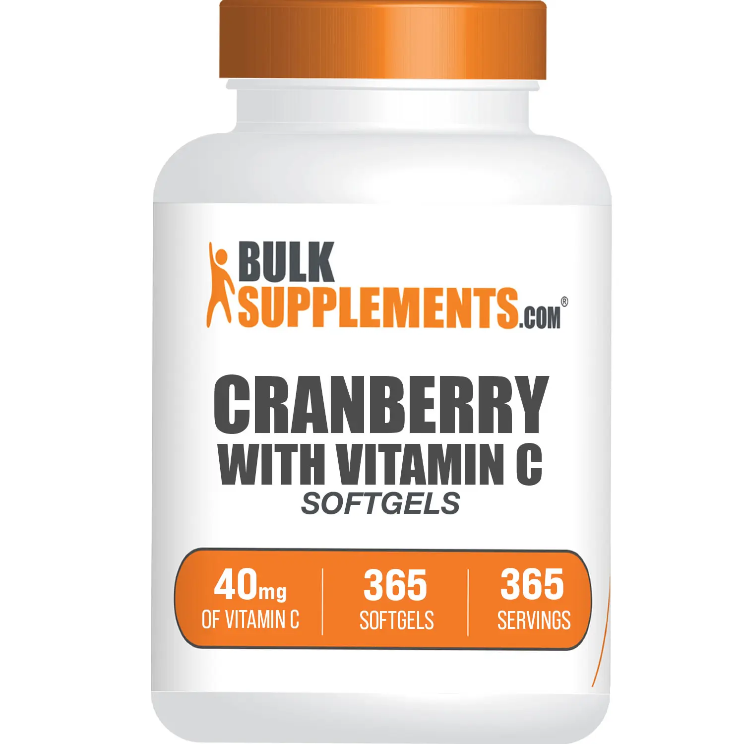 BulkSupplements Cranberry & Vitamin C Softgels - Edible - Vitamin C Supplement - Natural Antioxidants - 365 Softgels - 40mg per Serving