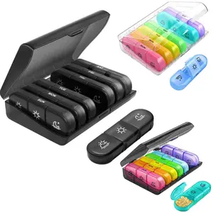 7-day Pill Medicine Organizer with 21 Compartments, 1 Set Portable Anti-mix Pill Box, BPA-free Pill Container for Travel, Light-proof Medicine Case for Vitamins, Calcium, Medication, Supplements, Healthcare