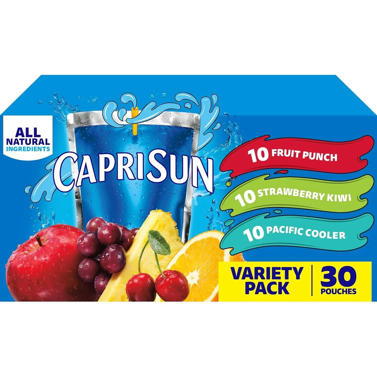 Capri Sun Fruit Punch, Strawberry Kiwi and Pacific Cooler Flavored Juice Drink