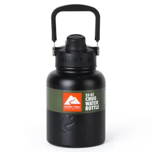 Ozark Trail 25 oz Insulated Stainless Steel Chug Bottle, Black