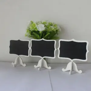 12 Pack Mini Rectangle White Frame Chalkboards with Support Easels for Message Board Signs, Weddings and Parties