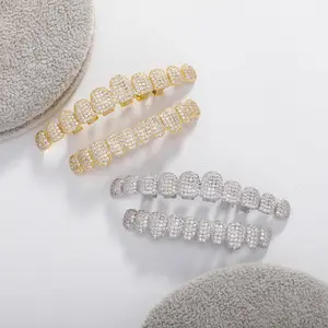 Boys&Hood 8A High Quality Honeycomb Diamond Grillz,Hiphop Accessory for Men Women – Flawless Set for Men & Women y2k italian bracelet queen ring cluster engagement promise gf Titanium Horseshoe Nose with Gem Picker conch piercing Western Cow Tag Keychain,