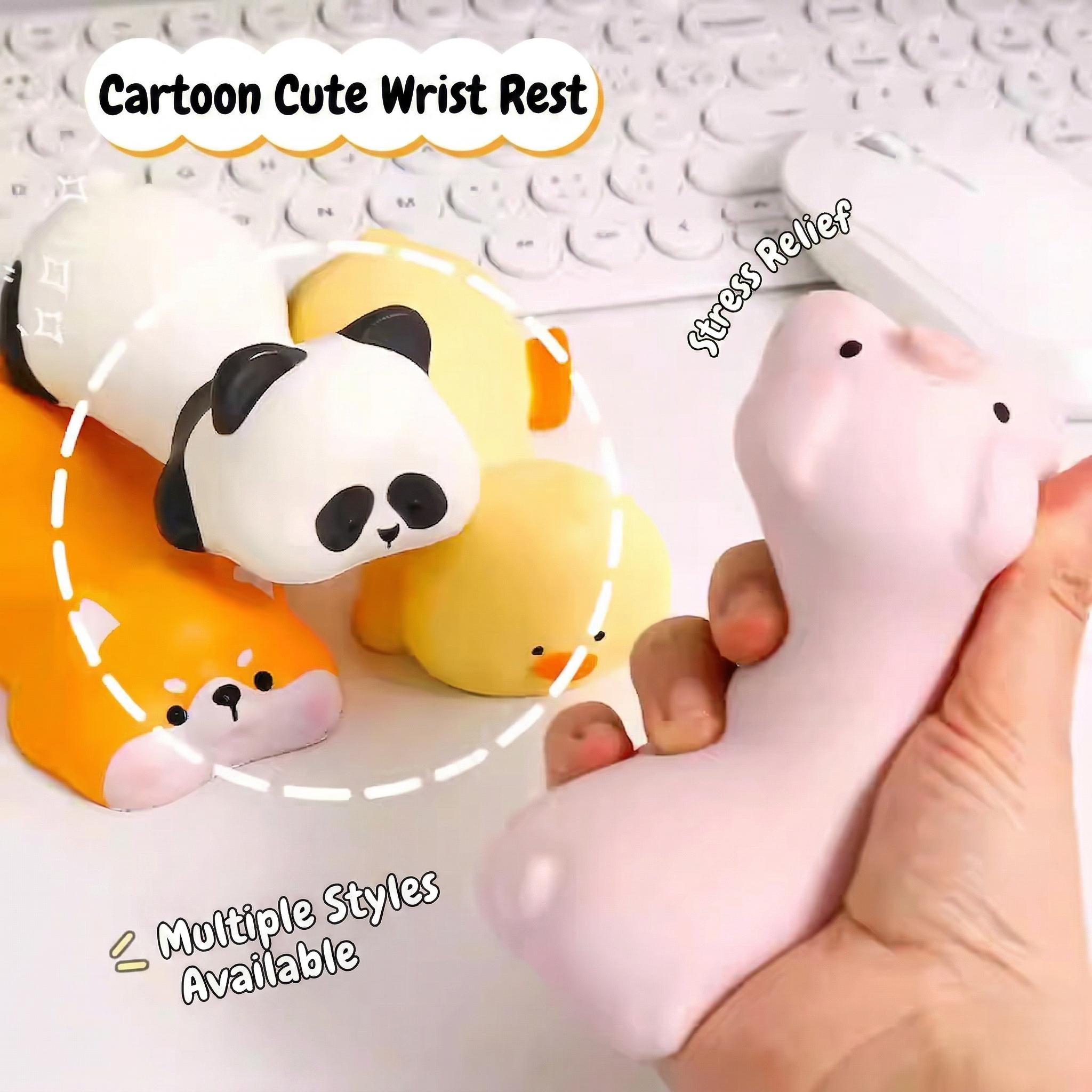 Cute Cartoon Stress Relief Cartoon Mouse Pad Wrist Rest Toy Soft Memory Foam Hand Pillow Desk Decor Fidget Toy For Office Gaming Relaxation