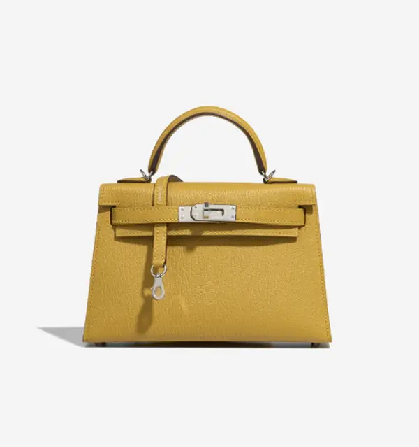 Pre-owned HERMÈS leather Top Handle Bags Kelly 28 Ambre Epsom 4000018155002