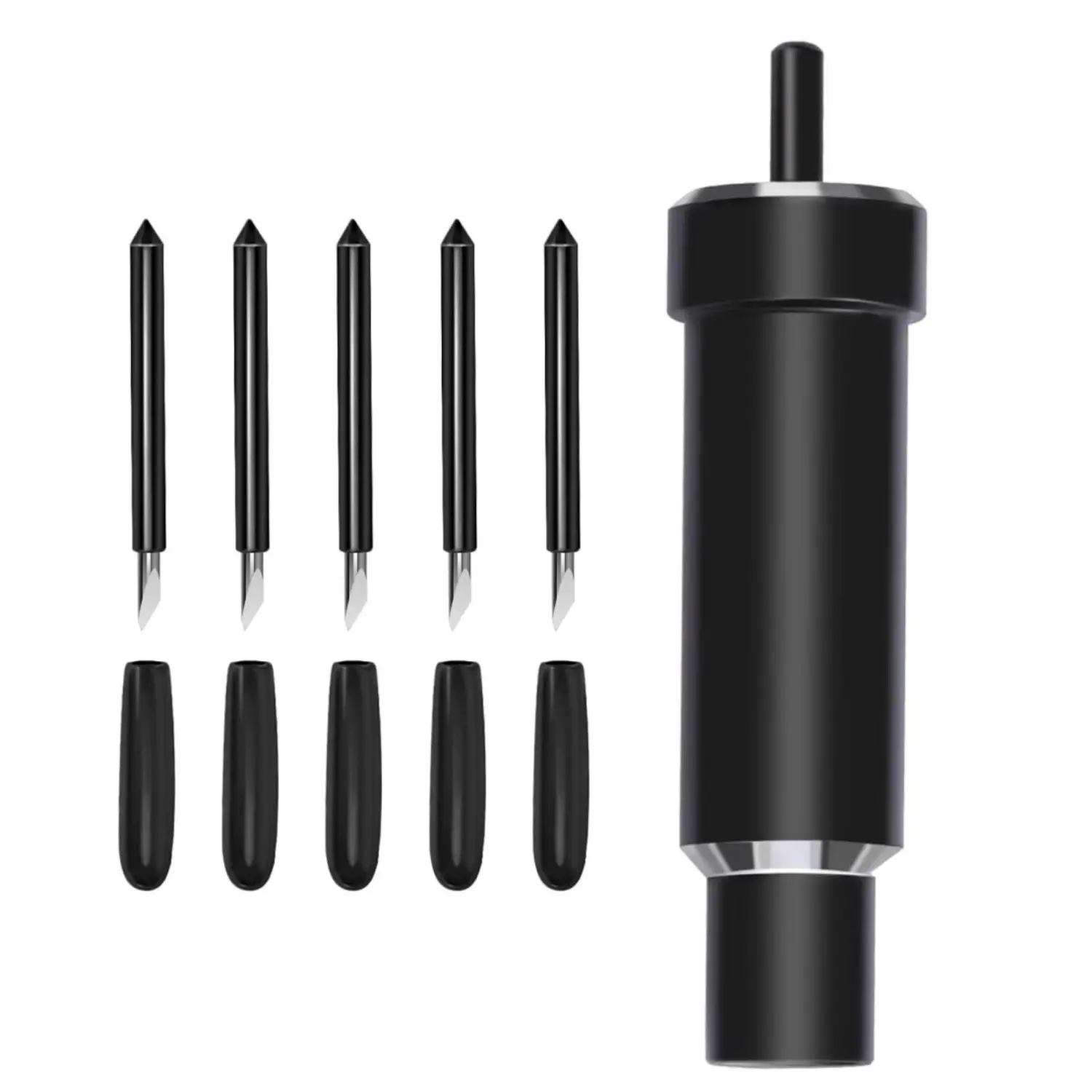 5Pcs Deep Cut Blade + Deep Cut Housing for Explore Air One/Air 2/ Air 3 / Maker/Maker 3 Cut Materials Up to 1.5mm Thickness for Cutting Metallic/Genuine Leather, Craft/EVA Foam, Aluminum Foil, Magnetic Sheet - Home Improvement.