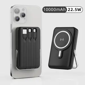 10000mAh Magnetic Wireless Charging Power Bank, 22.5W, Compact and Portable, Digital Display, No Data Cable Required, Compatible with Smartphones and Android Phones, Christmas/New Year Gift. Chargeable